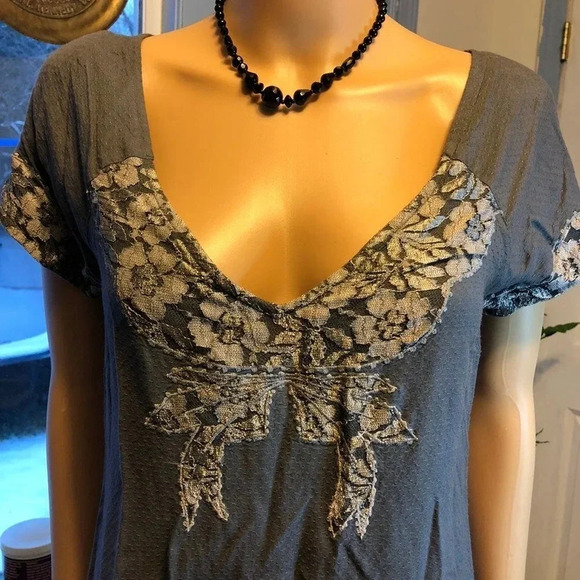 Y2K ASOS Floral Embroidery  Women 6 Midi Dress Gray Fairy Goth Romantic - Picture 5 of 7